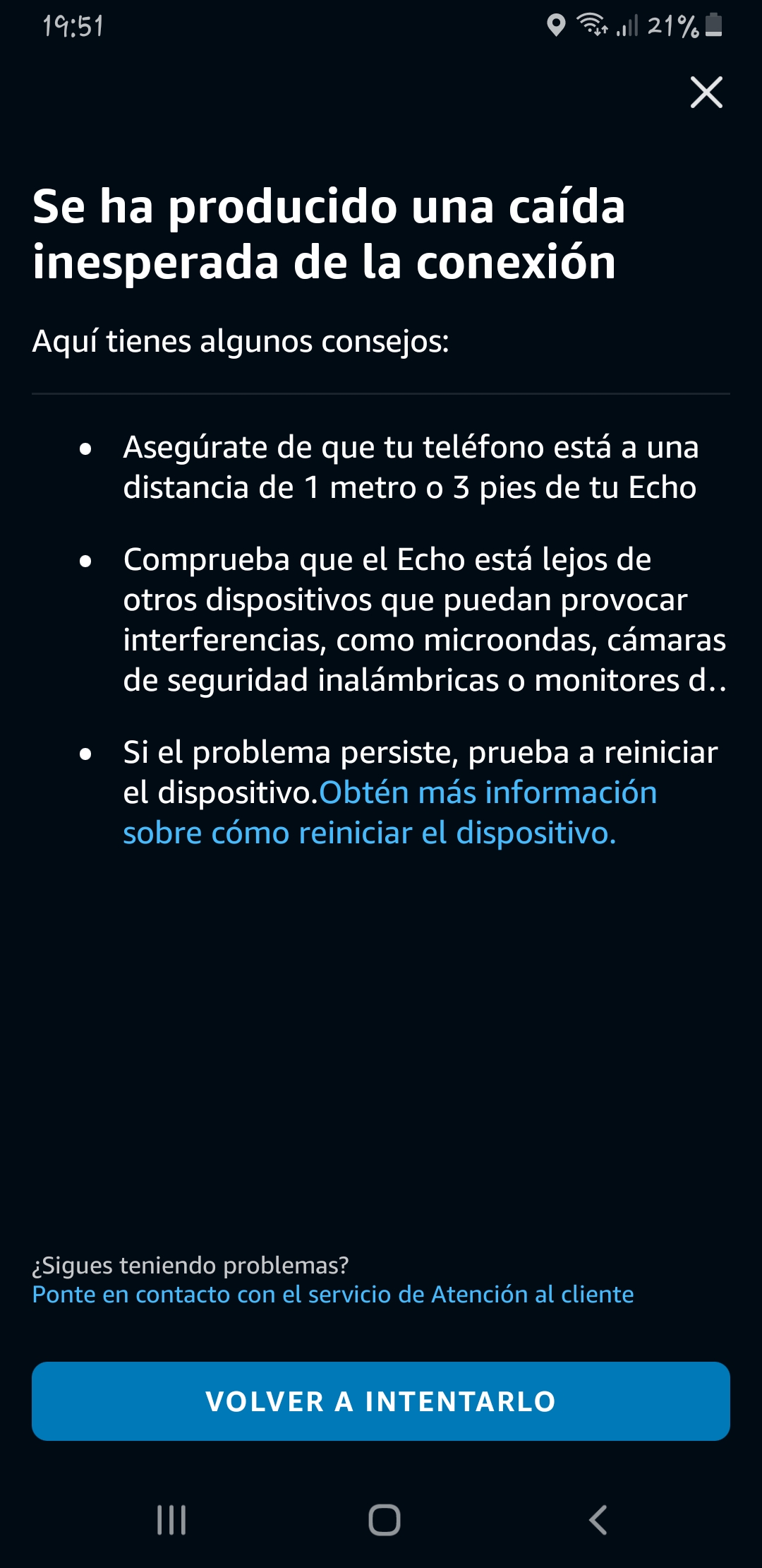 Configurar el Echo Sub - Servicio al Cliente de