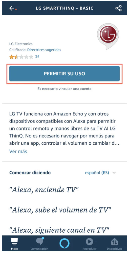 Alexa discount enciende tv