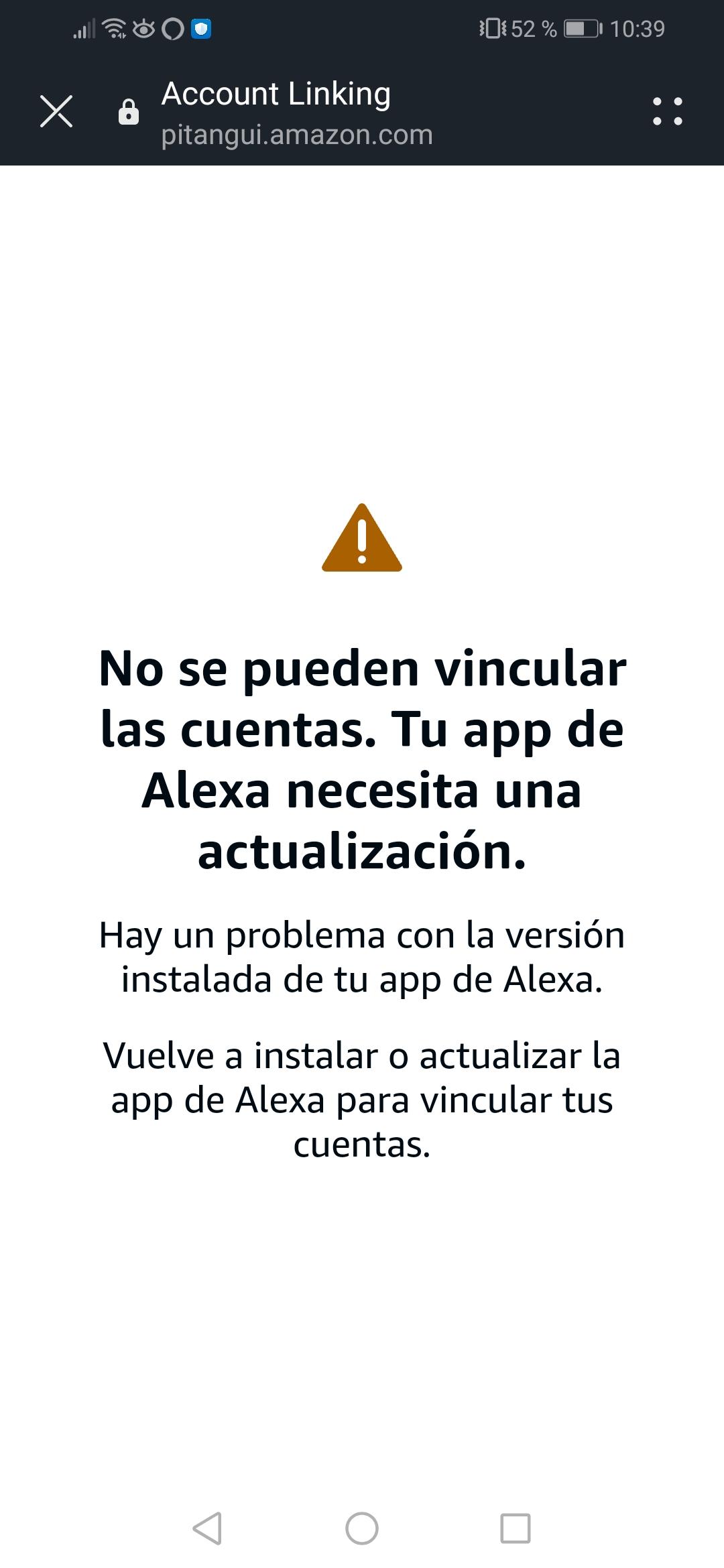 Problema al vincular Spotify